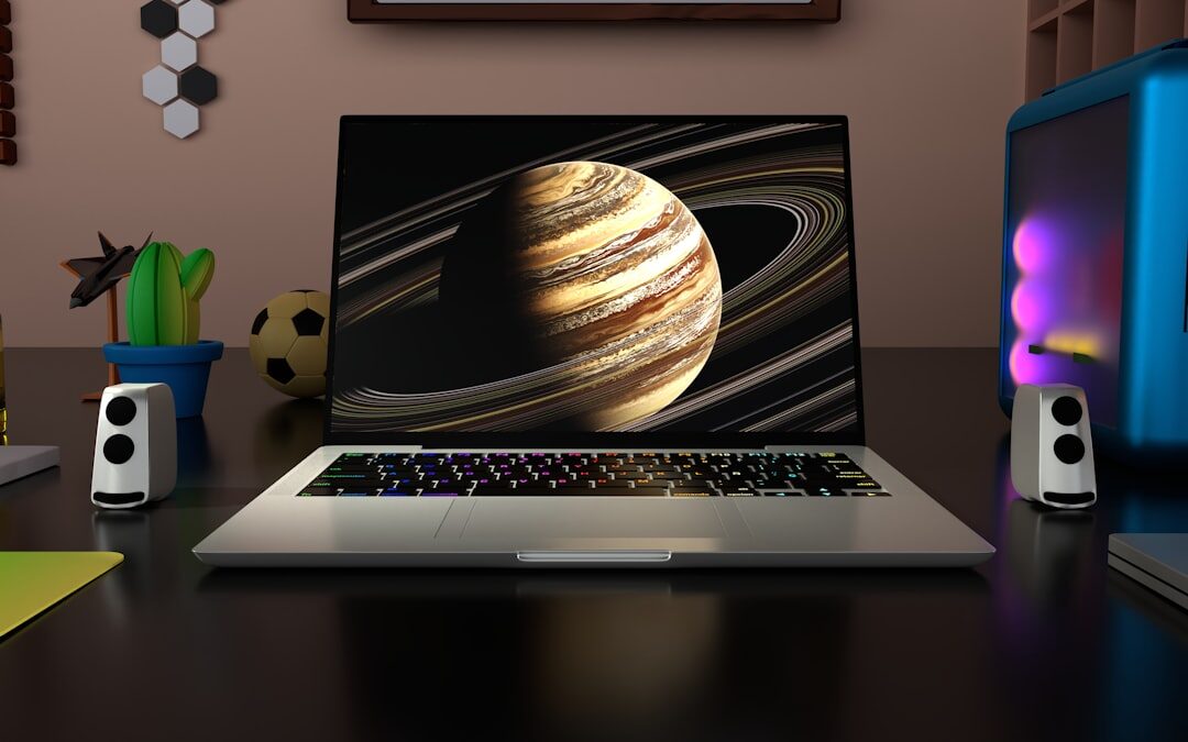 Design de site moderno em laptop