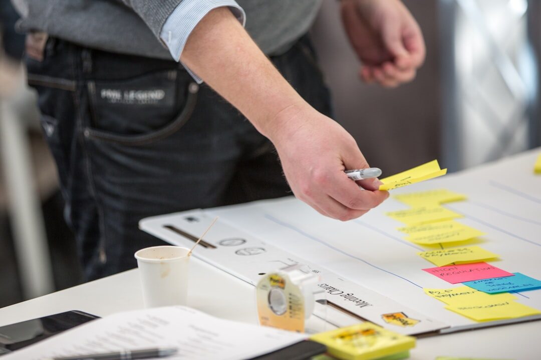 Ideias de campanha em brainstorming