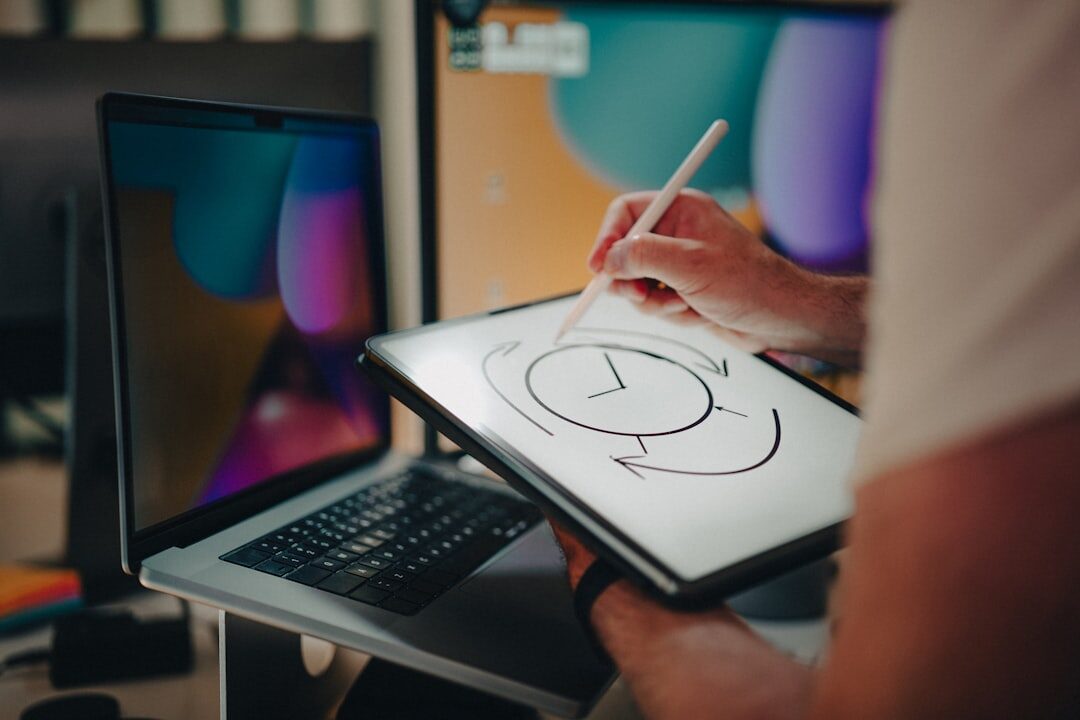 Processo de design de site em computador