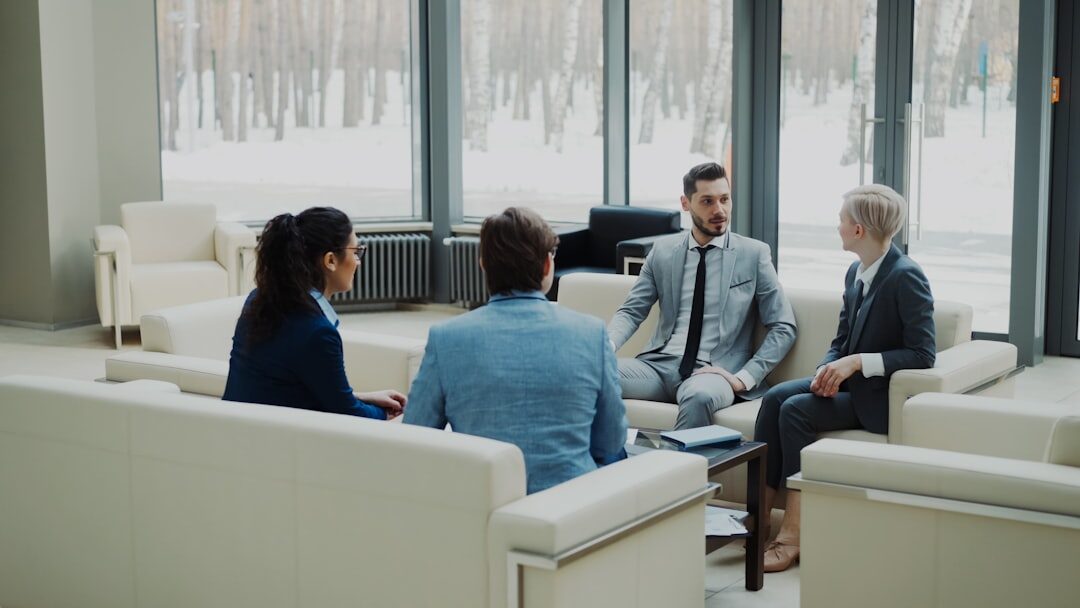 Reunião de negócios com storytelling