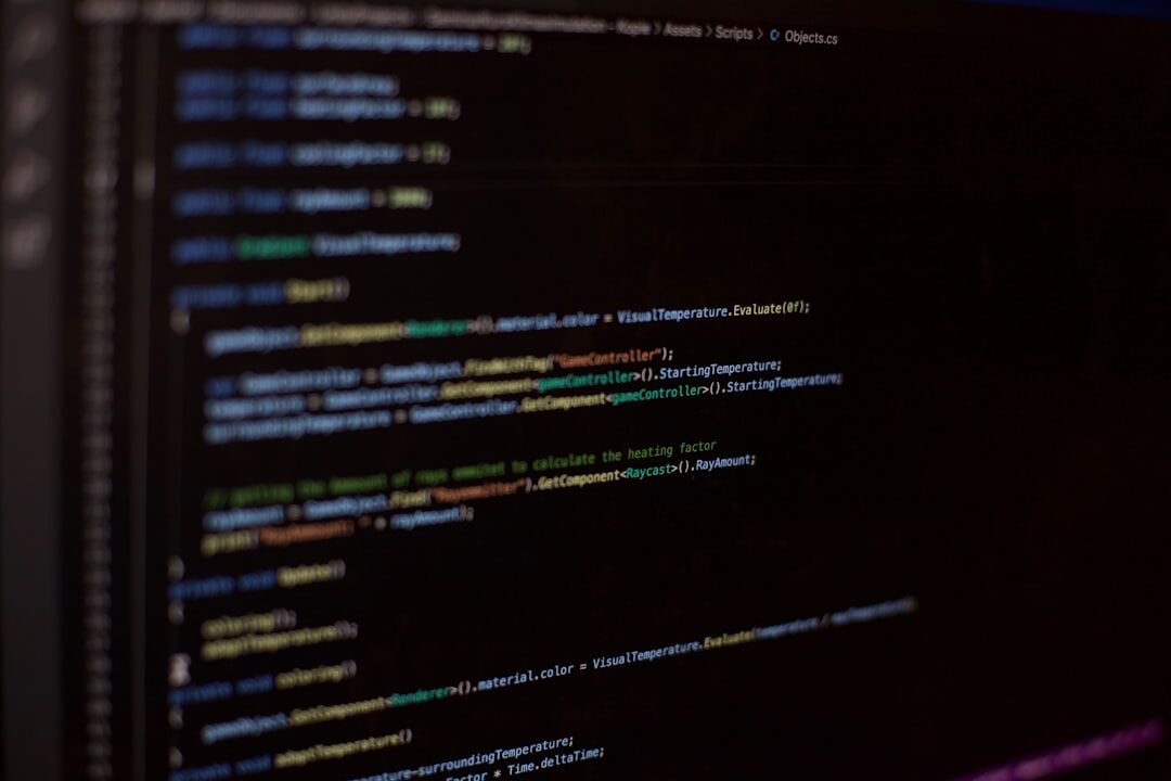 Programação de um site em laptop