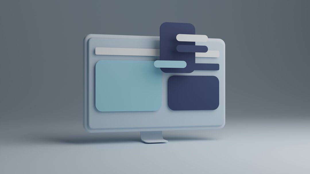 Interface de design de site moderno