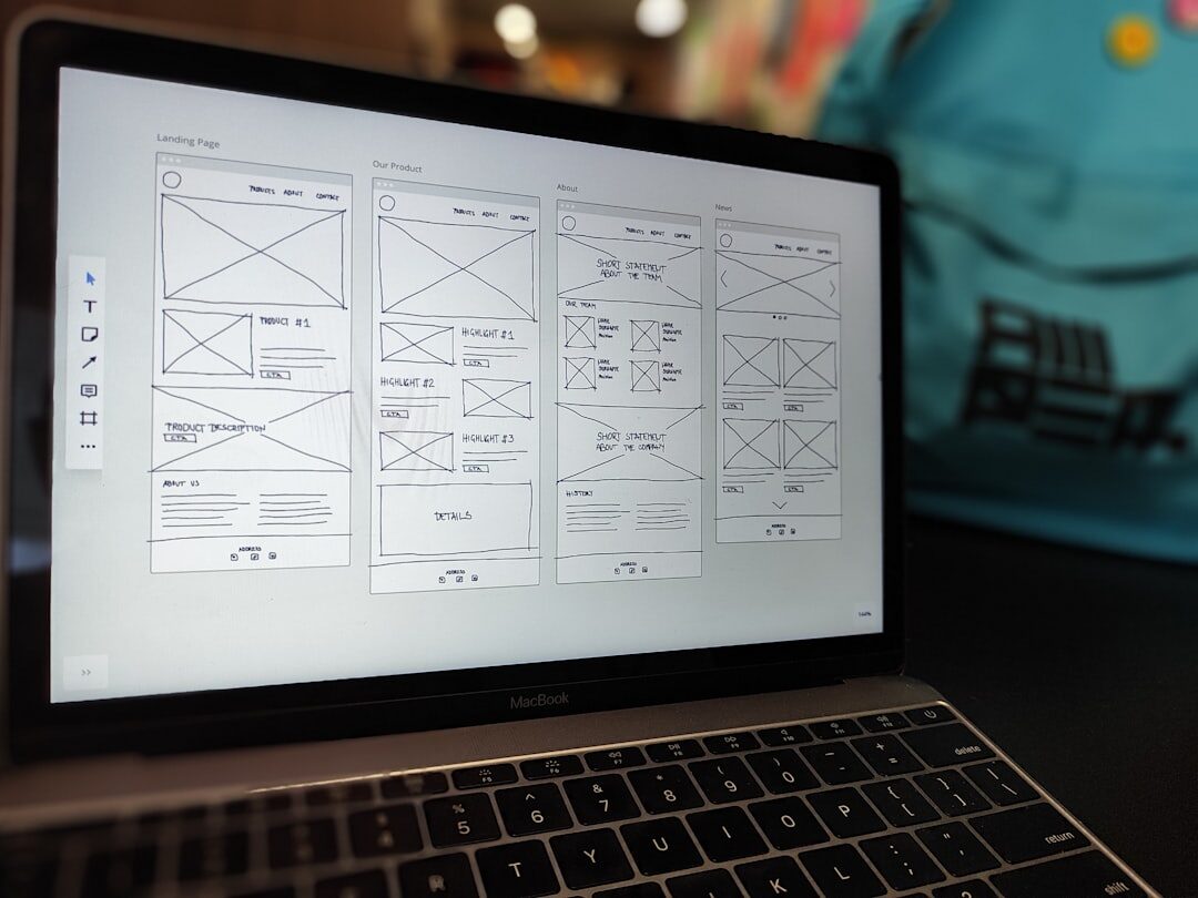 Conceito de design de site com um designer