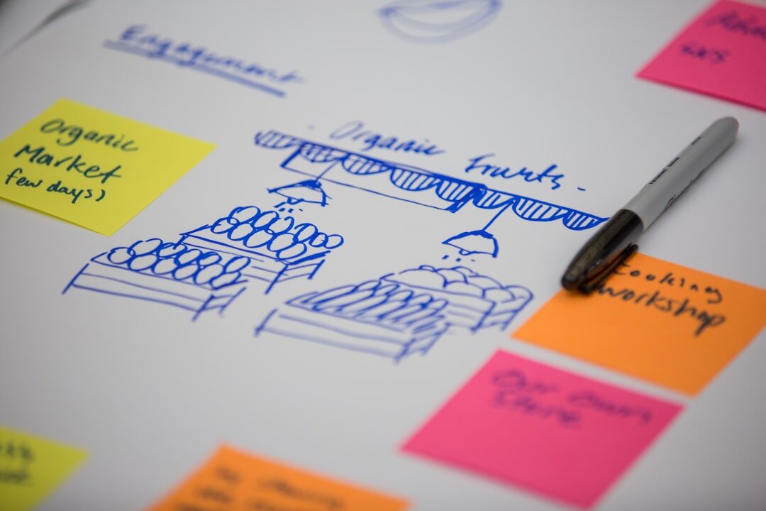 Empreendedor analisando estratégias de marketing