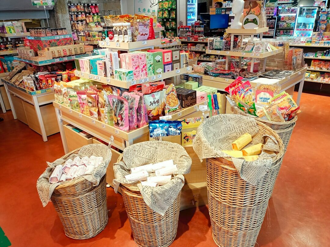 Exibição de produtos ecologicamente corretos