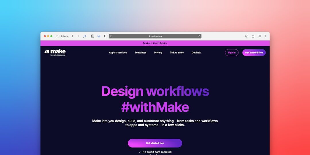 Interface de design de site moderno