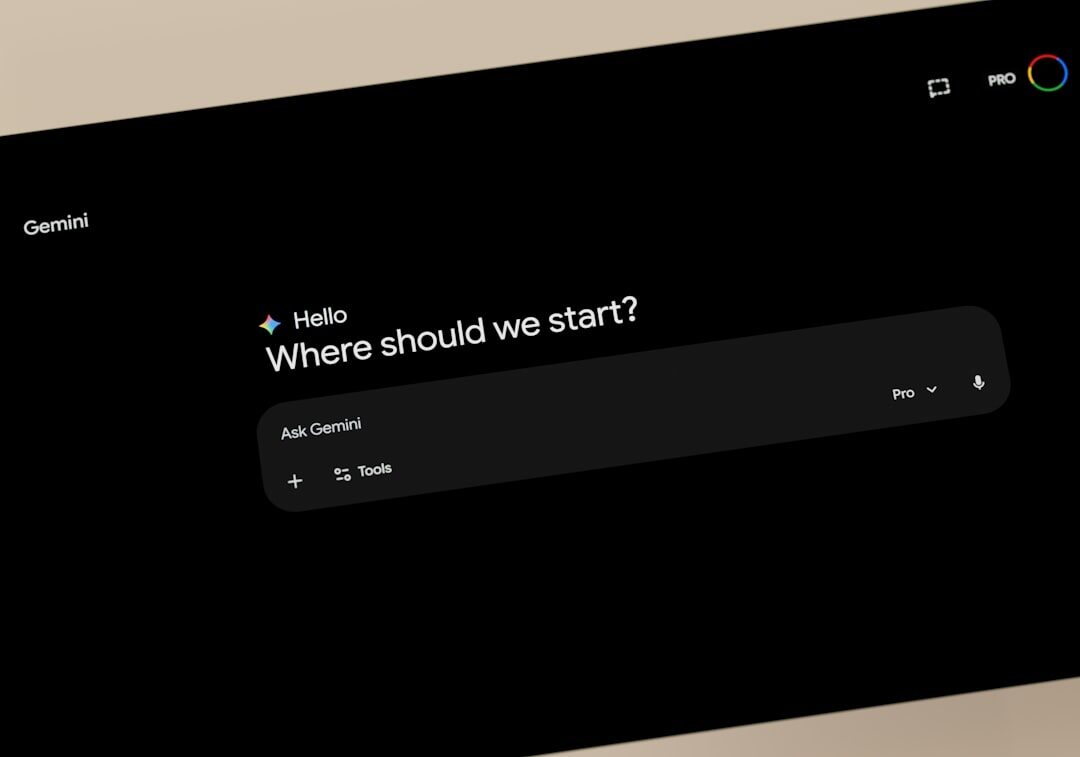 Interface de design de site moderno