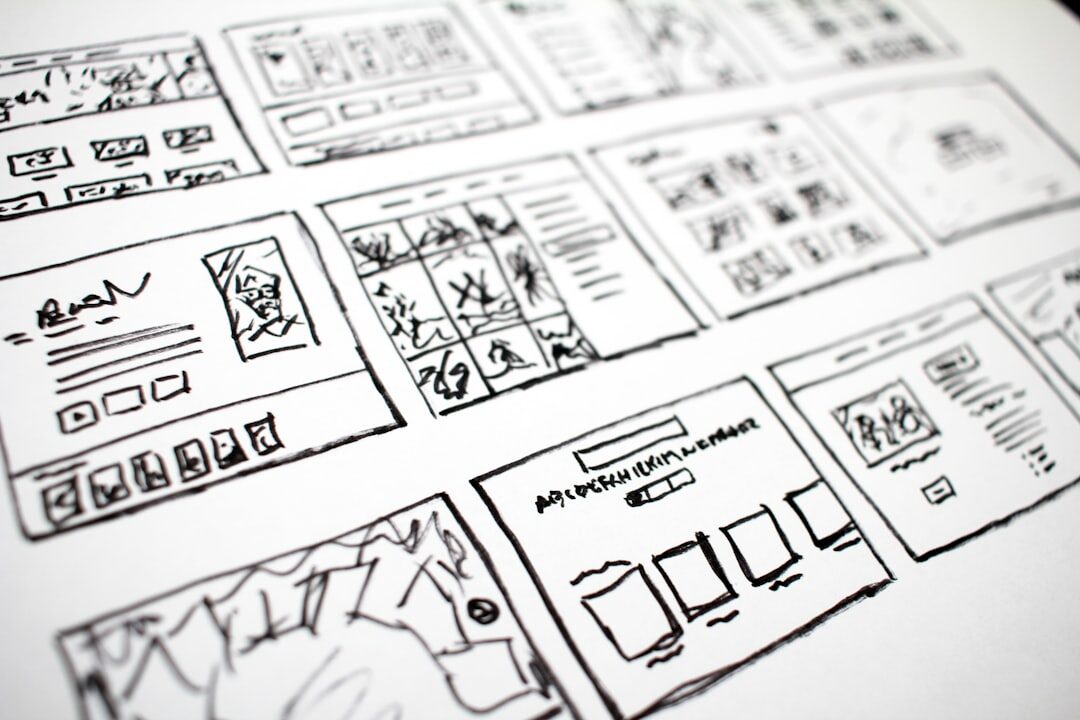 Layout de design de site moderno