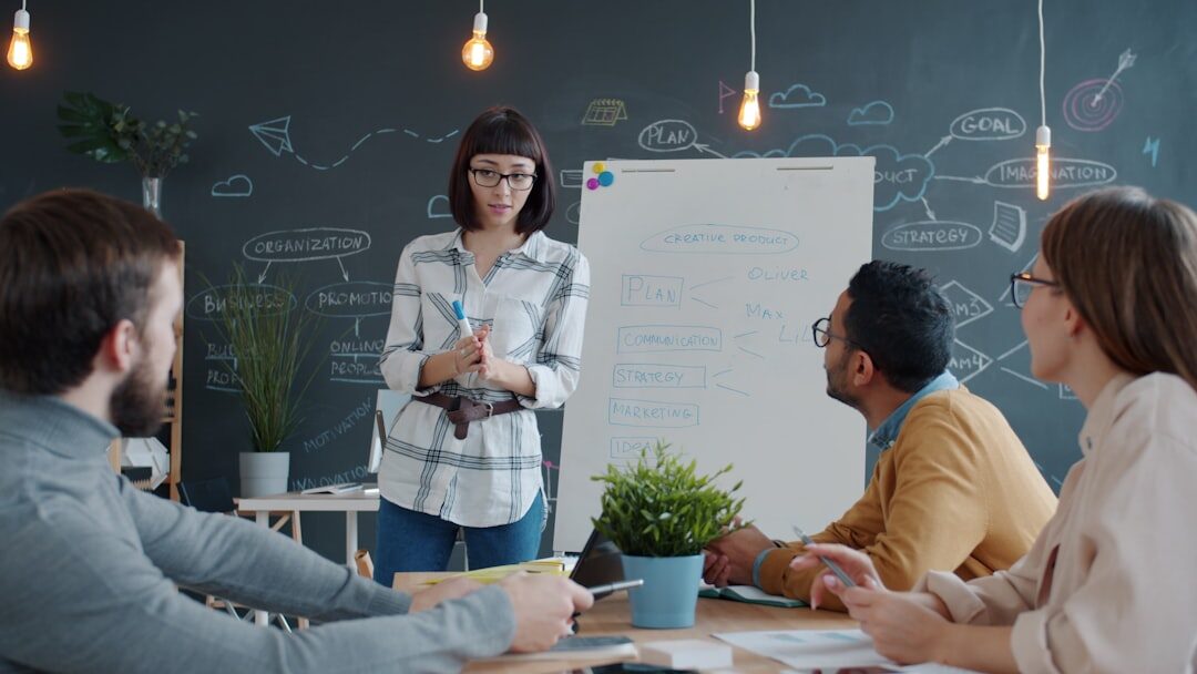 Sessão criativa de storytelling empresarial